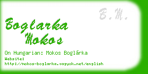 boglarka mokos business card