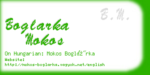 boglarka mokos business card